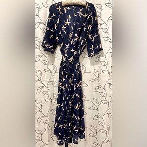 Navy blue wrap dress